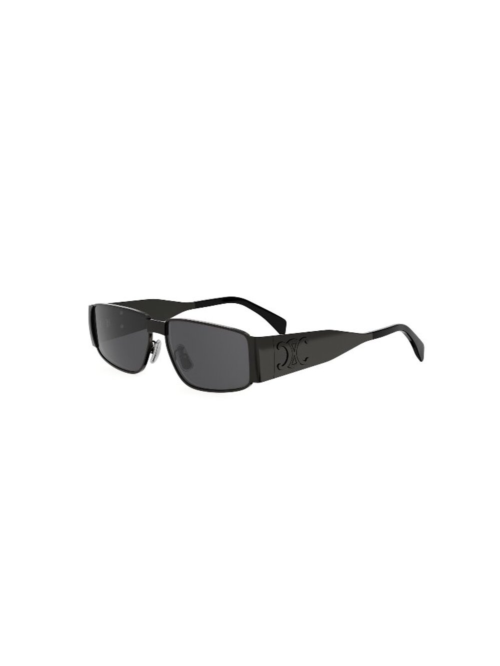 New CELINE Men's Sunglasses Metal Frame TRIOMPHE CL40325U 14A 59 Silver